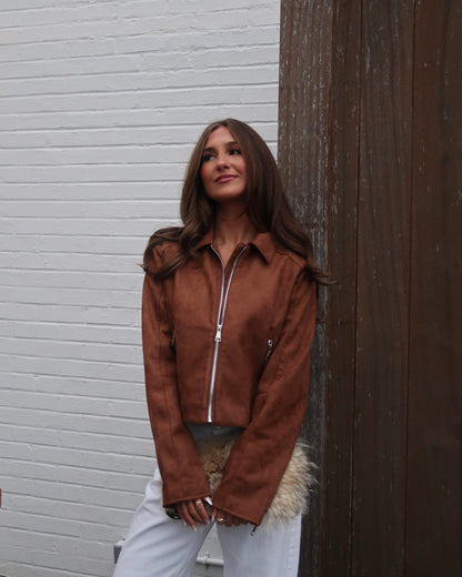 Oaklyn Faux Suede Jacket