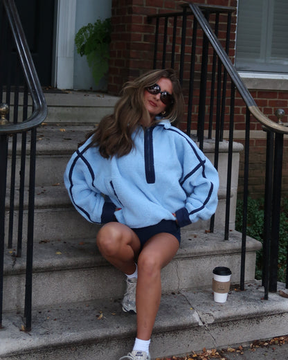 Weekender Fleece Half Zip Pullover | Blue