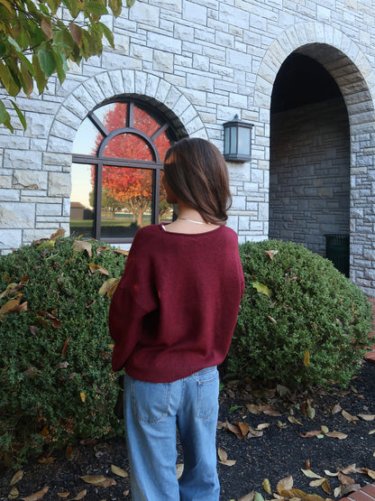 Sylvie Cardigan | Maroon