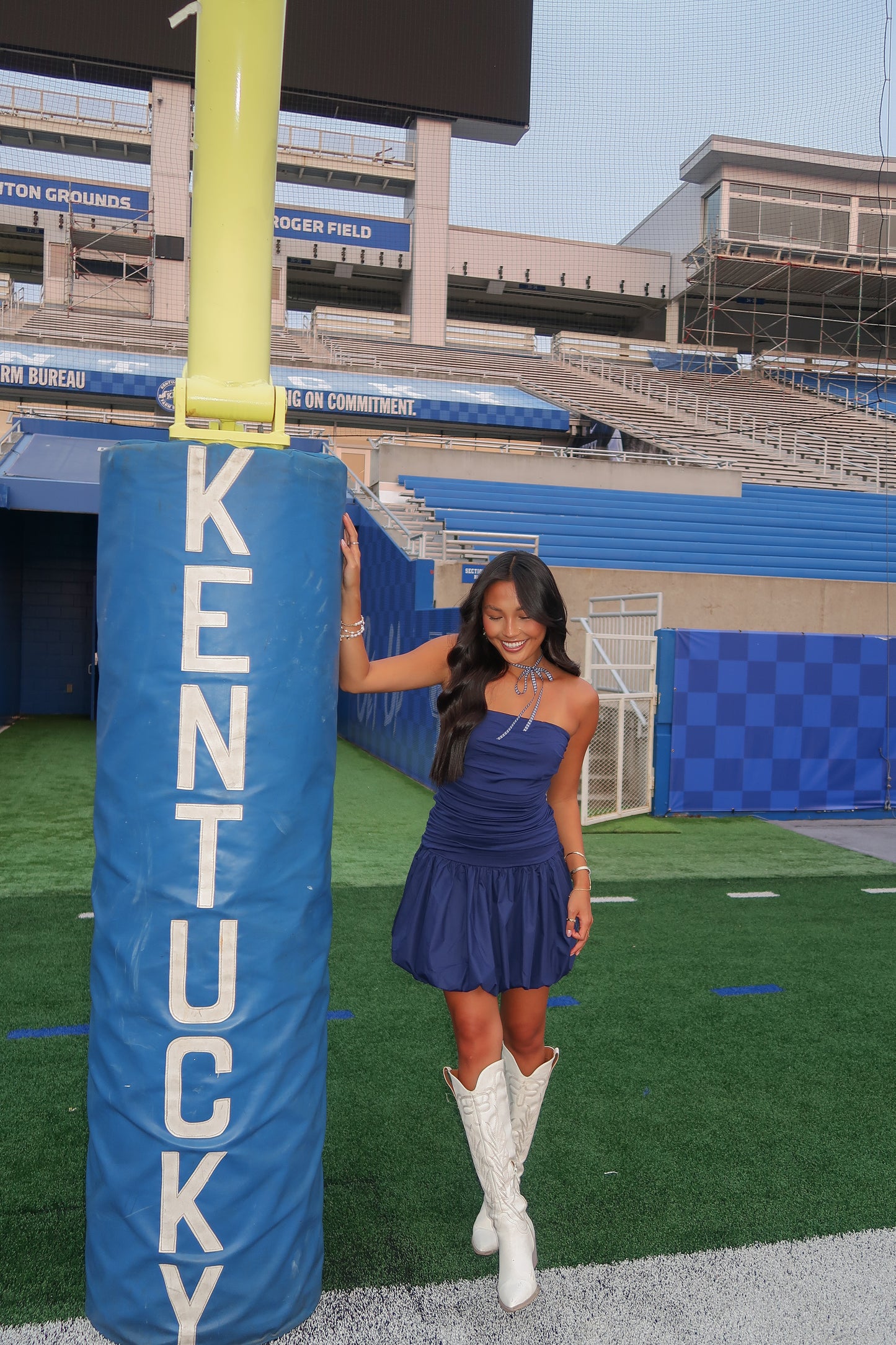 Crowd Favorite Navy Bubble Dress