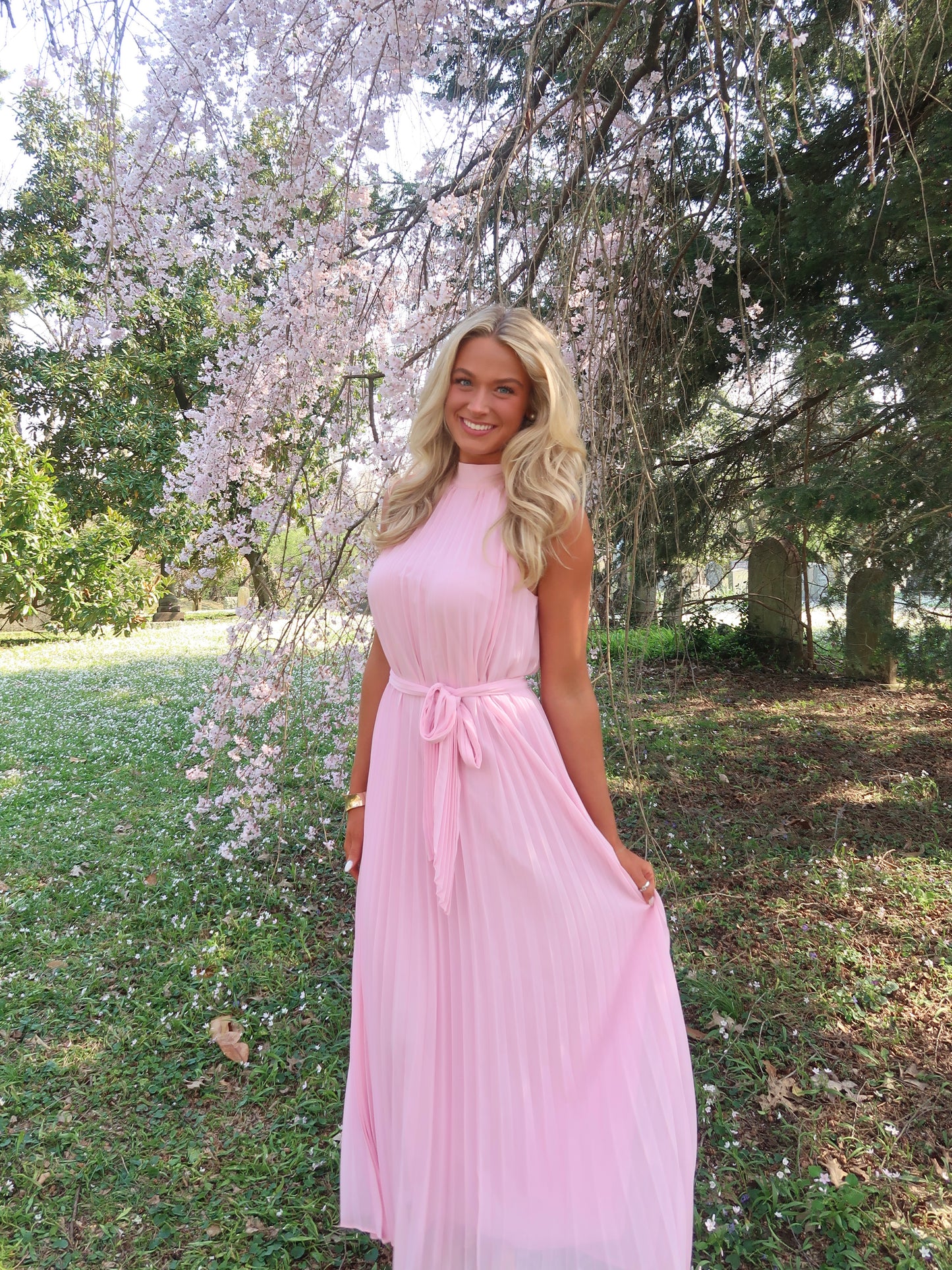 Iris Pleated Midi Dress