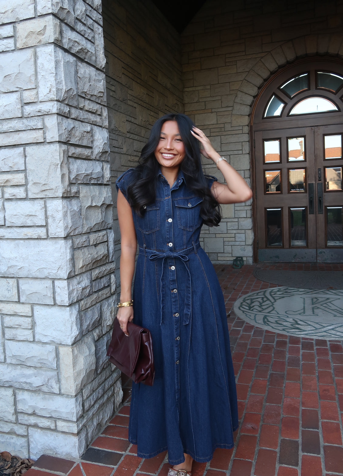 Charley Denim Midi Dress