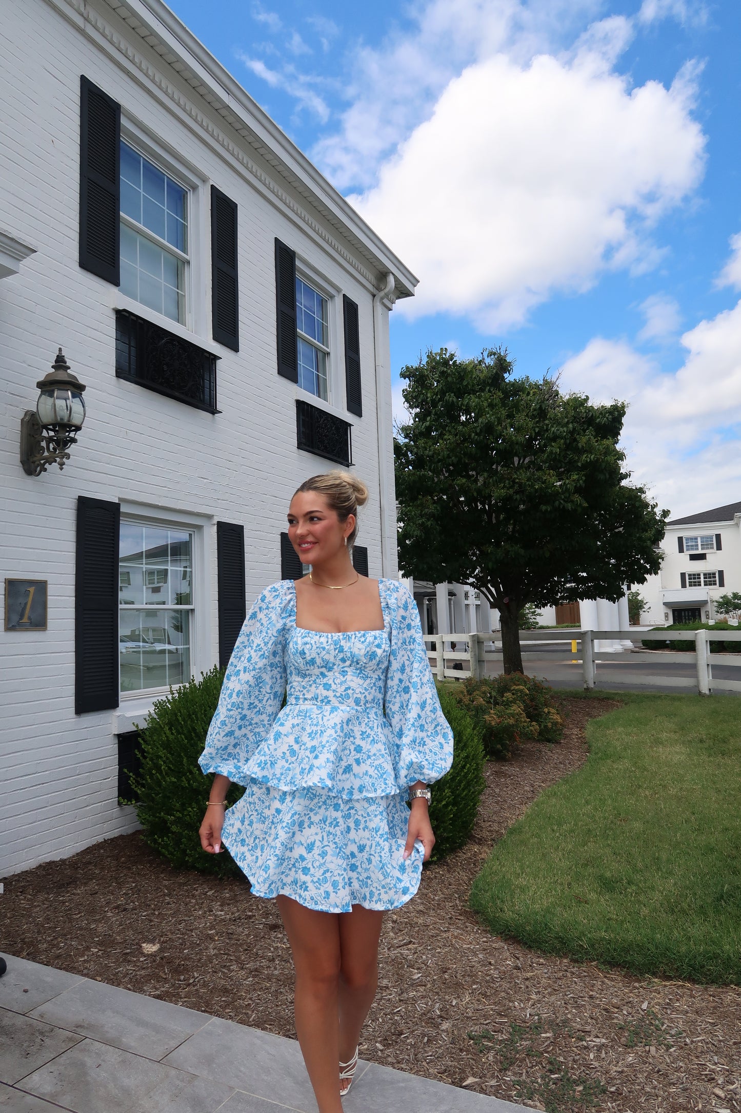 Becca Floral Ruffle Dress