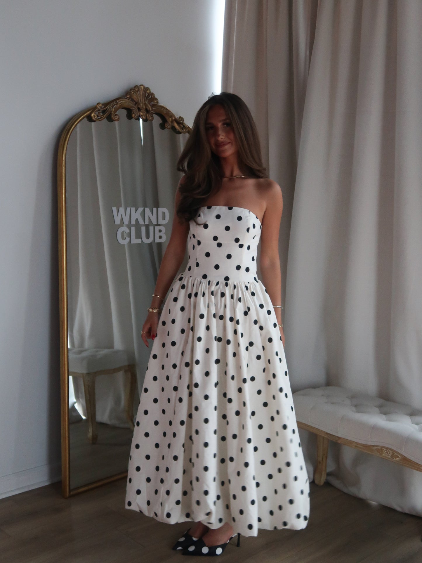 Simone Polka Dot Midi Dress
