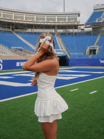 Meet Me At Halftime White Romper