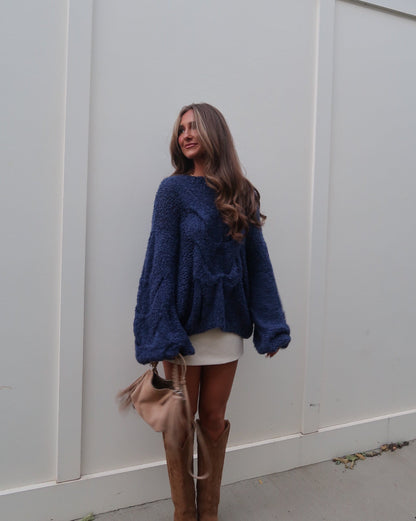Amelia Chunky Sweater | Navy
