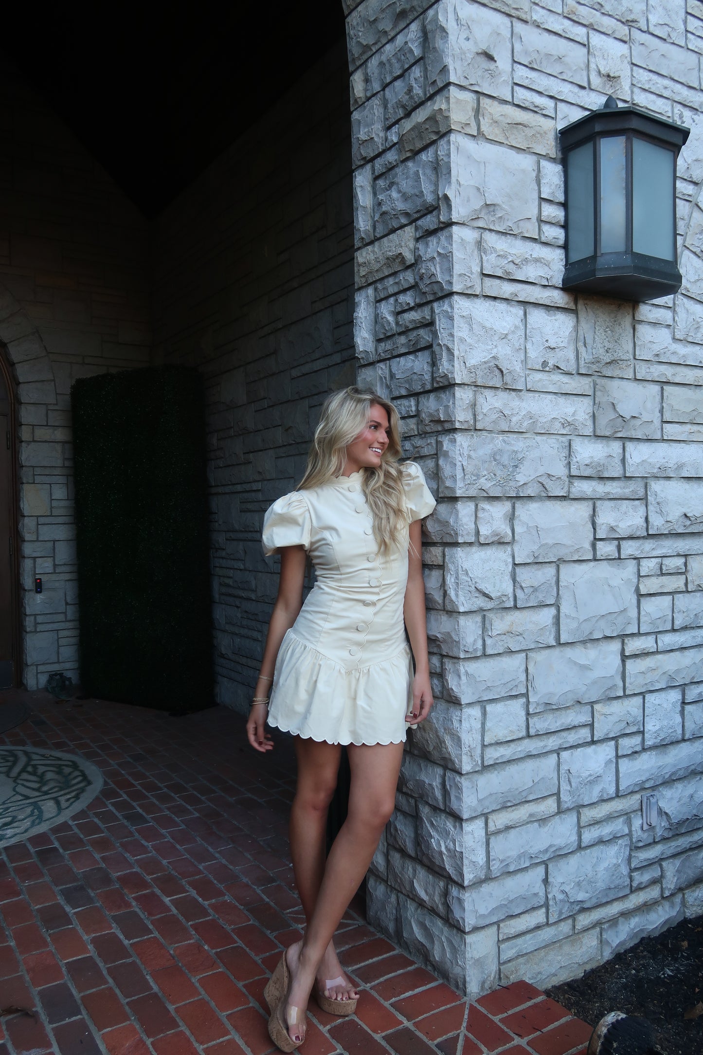 Greer Scallop Mini Dress
