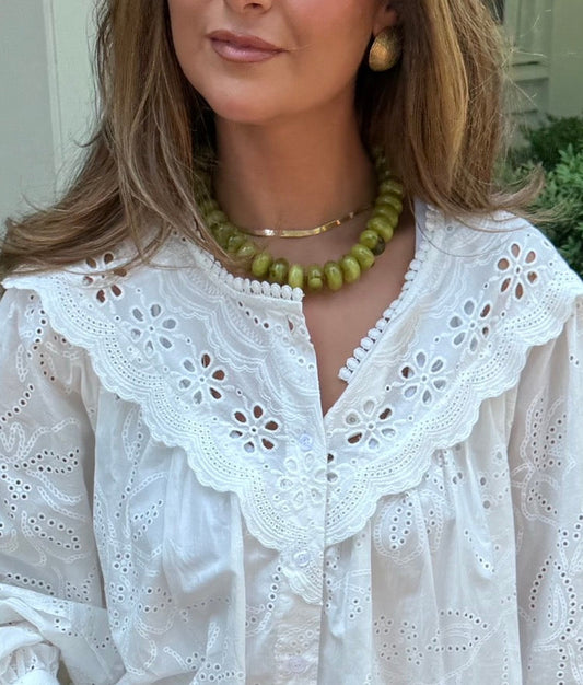Palmer Chunky Necklace | Avocado