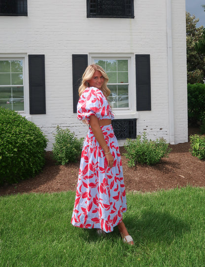 McCall Floral Midi Skirt