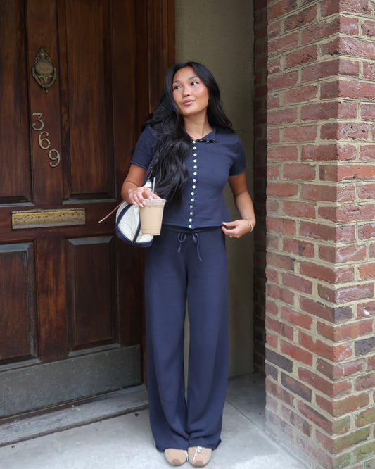 Sunday Knit Top | Navy