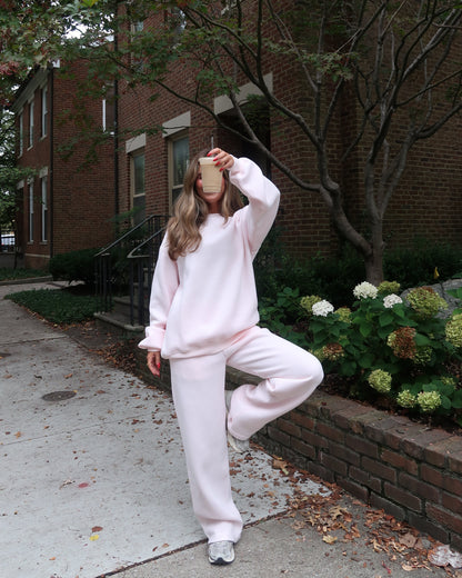 Haven Wide Leg Sweatpants | Baby Pink
