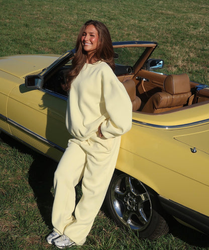 Haven Wide Leg Sweatshirt | Butter Yellow