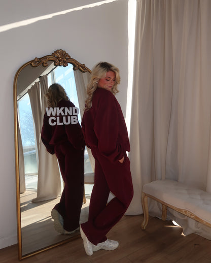 Haven Wide Leg Sweatshirt | Black Cherry