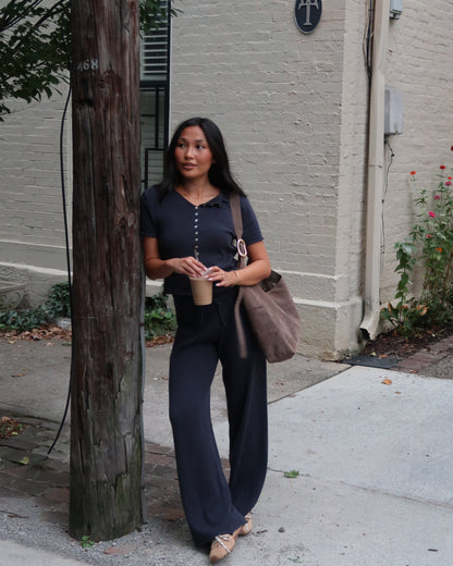 Sunday Knit Top | Navy