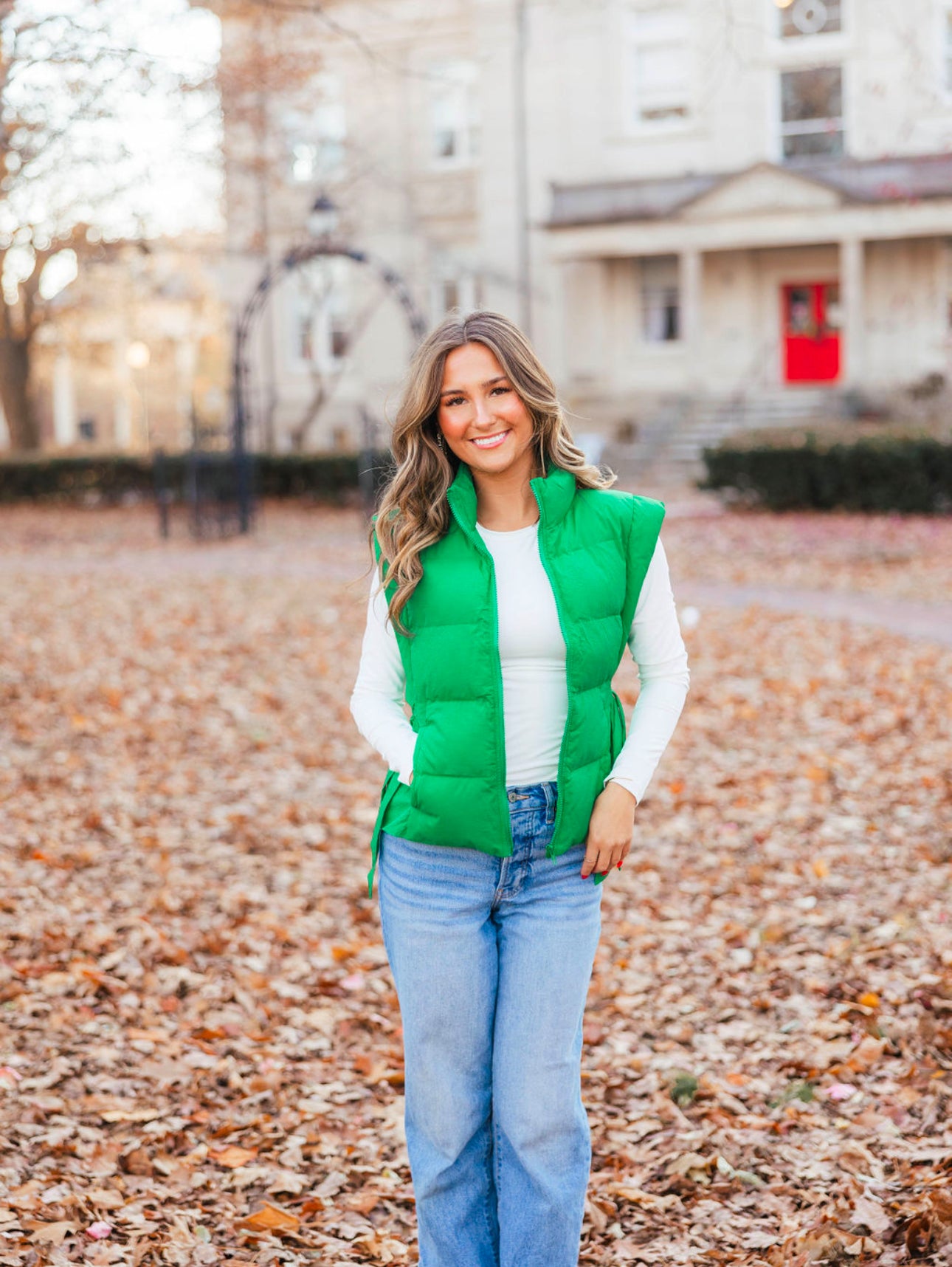 Jolie Puffer Vest | Green