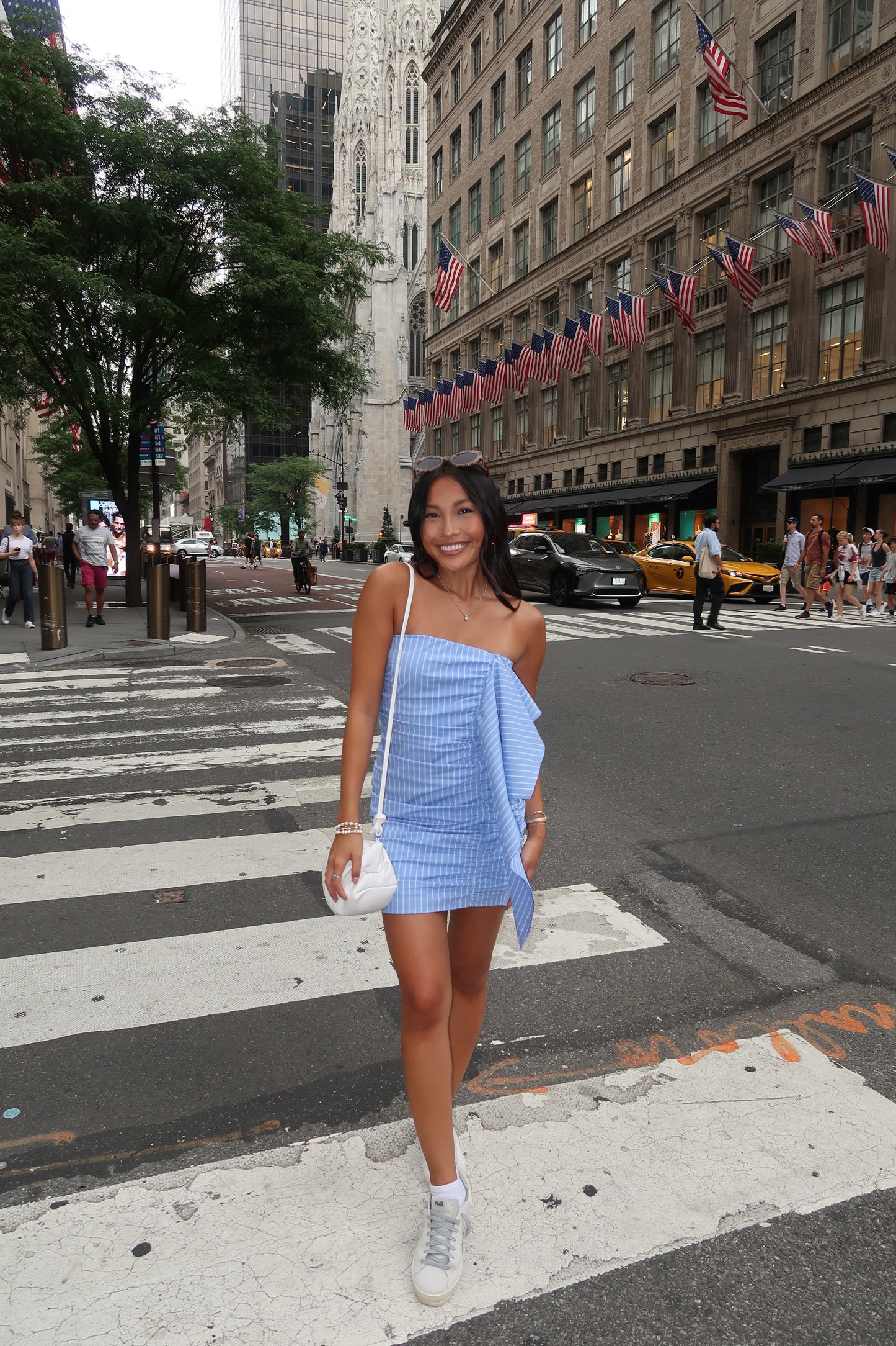 Callie Striped Blue Dress