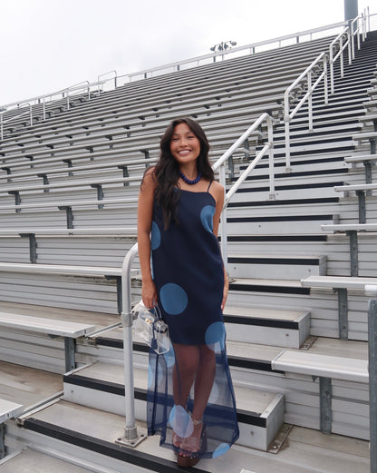 Overtime Polka Dot Midi Dress