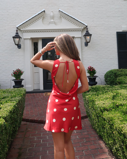 Cherry Polka Dot Mini Dress