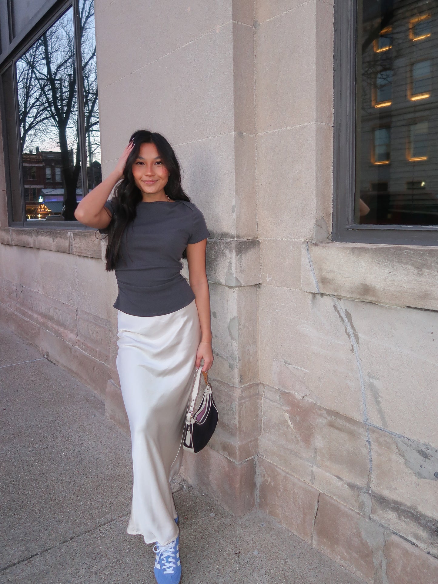 The Sofia Satin Maxi Skirt