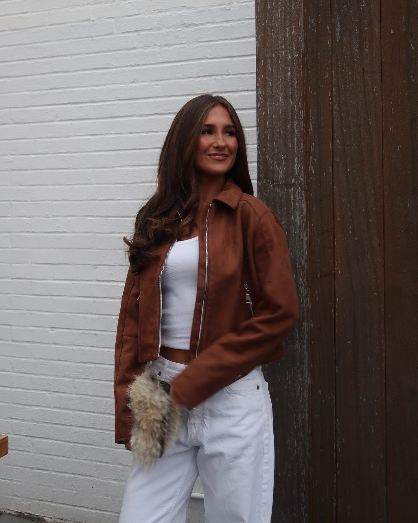 Oaklyn Faux Suede Jacket