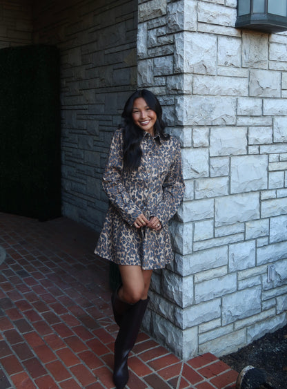 Gianna Leopard Mini Dress