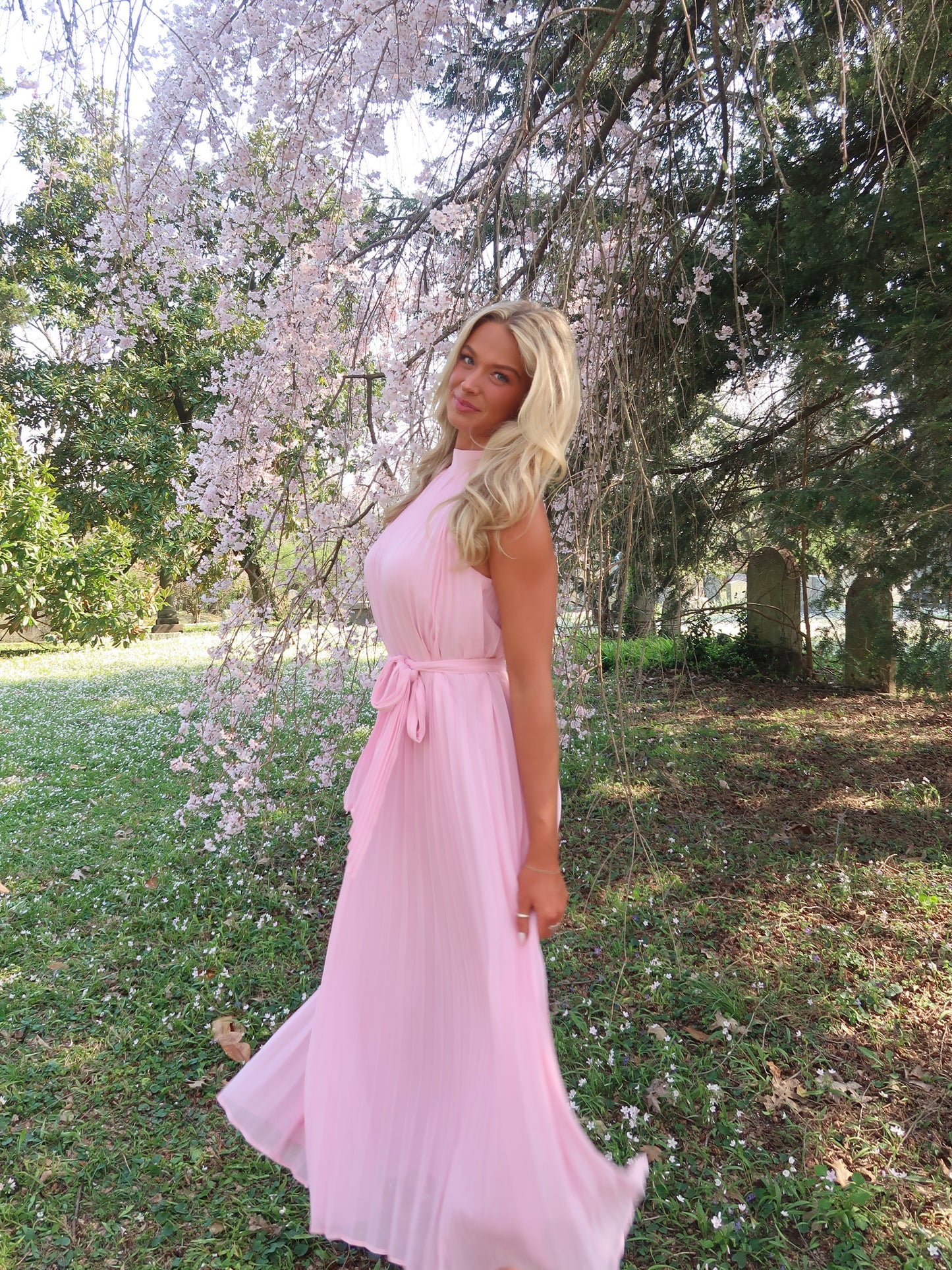 Iris Pleated Midi Dress