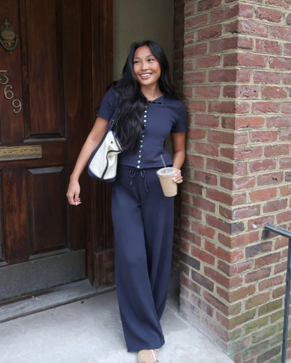 Sunday Knit Top | Navy