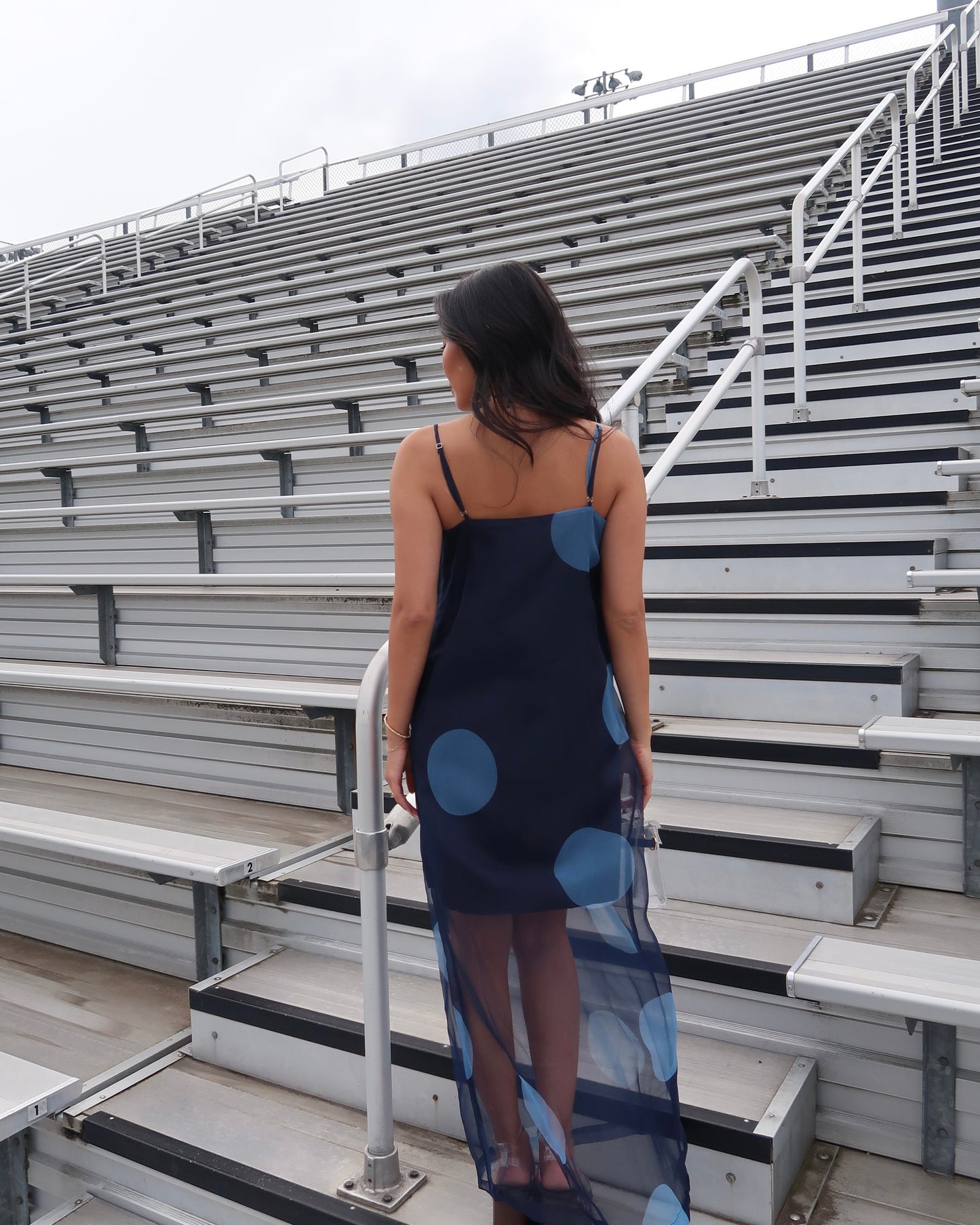 Overtime Polka Dot Midi Dress