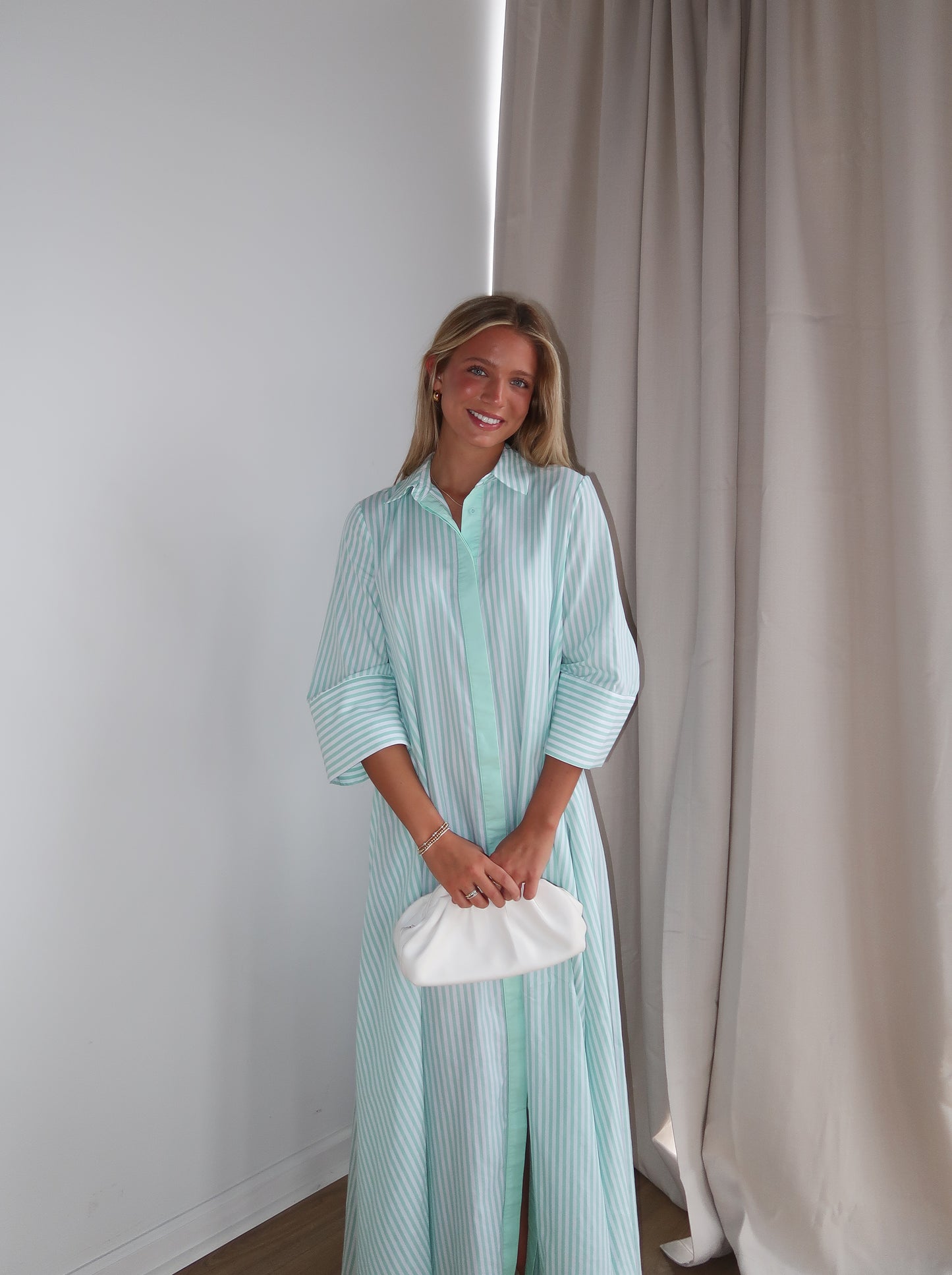 Saylor Striped Maxi Dress | Green