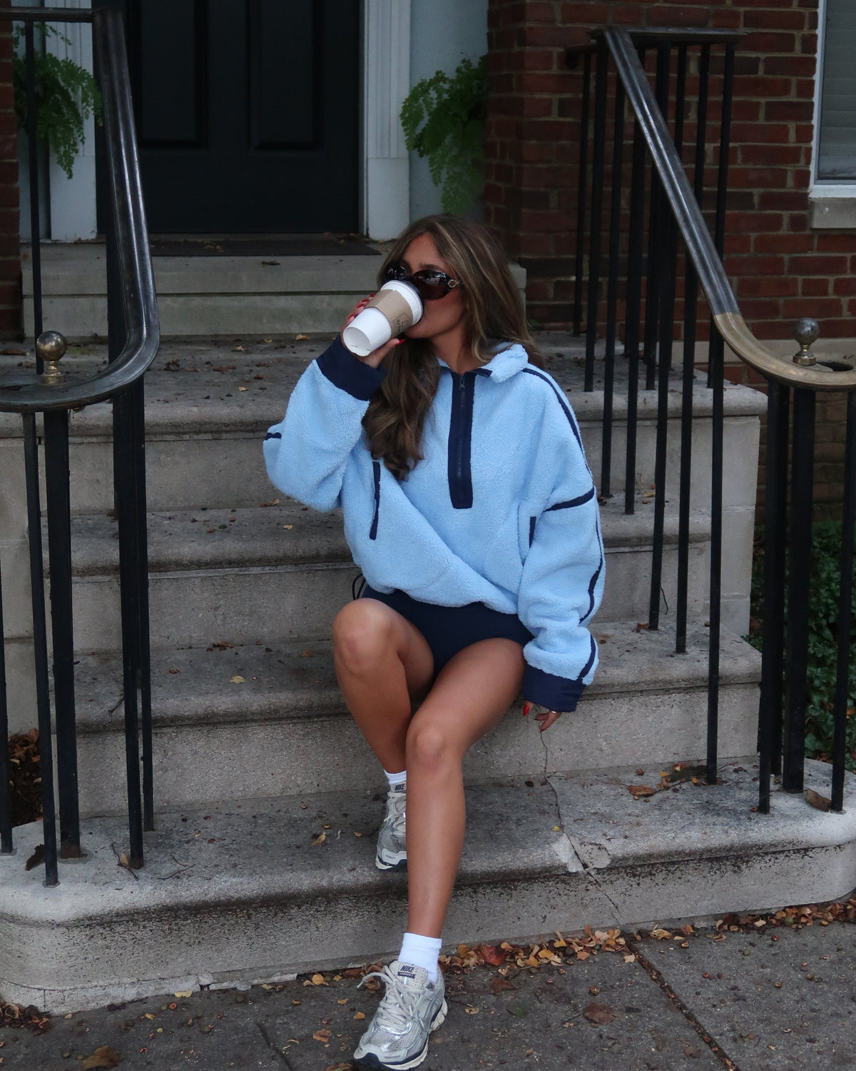 Weekender Fleece Half Zip Pullover | Blue