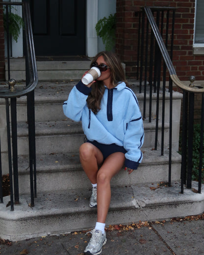 Weekender Fleece Half Zip Pullover | Blue