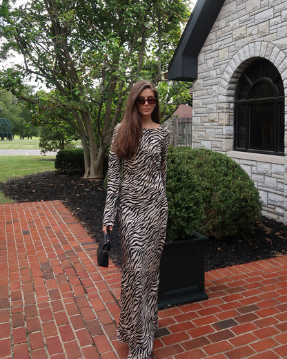 Gemma Zebra Maxi Dress | PREORDER 11/13