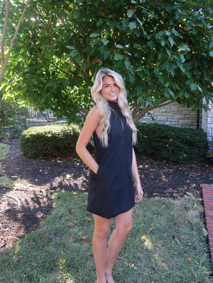 Rhodes Suede Mini Dress | Black