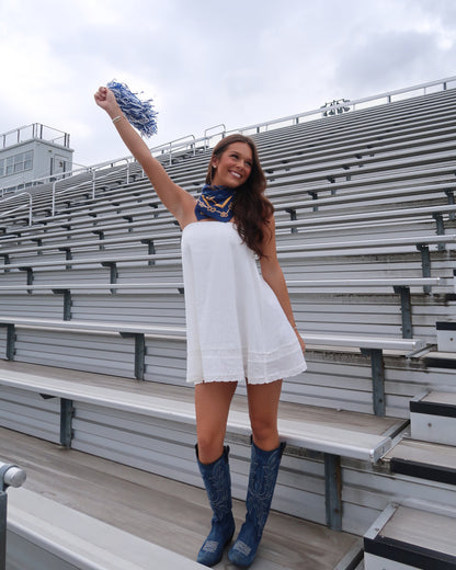 Starting Lineup Mini Dress | White
