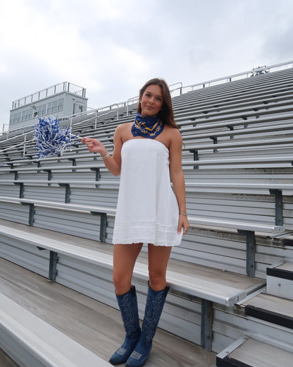 Starting Lineup Mini Dress | White