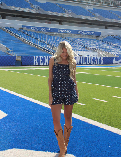 Reece Polka Dot Shorts | Navy