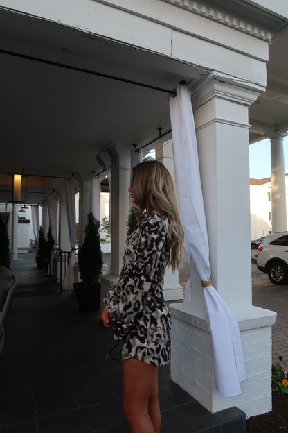 Selena Leopard Belted Dress