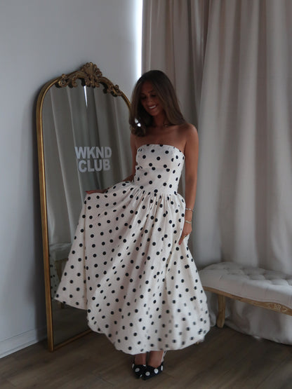 Simone Polka Dot Midi Dress