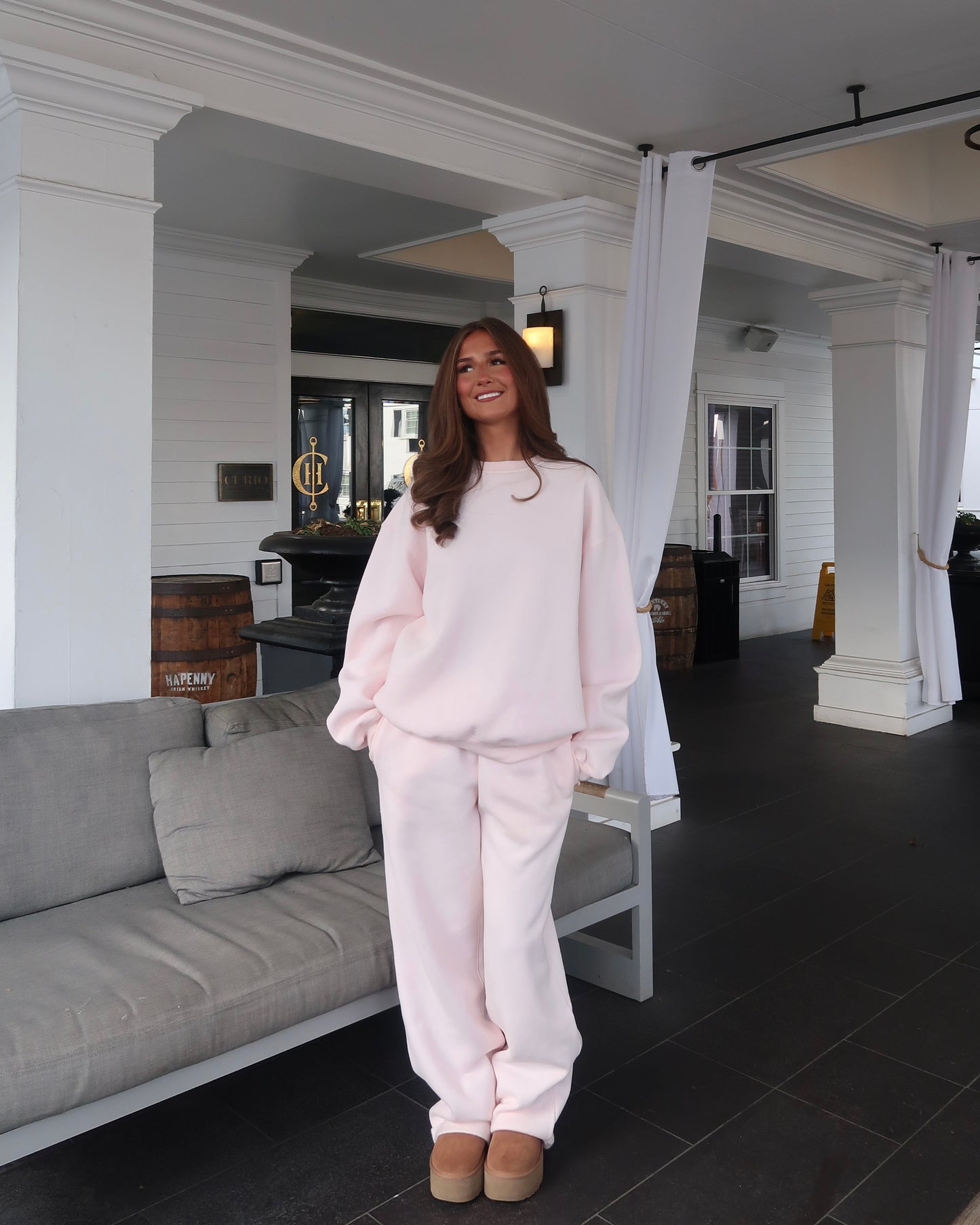 Haven Wide Leg Sweatpants | Baby Pink PREORDER