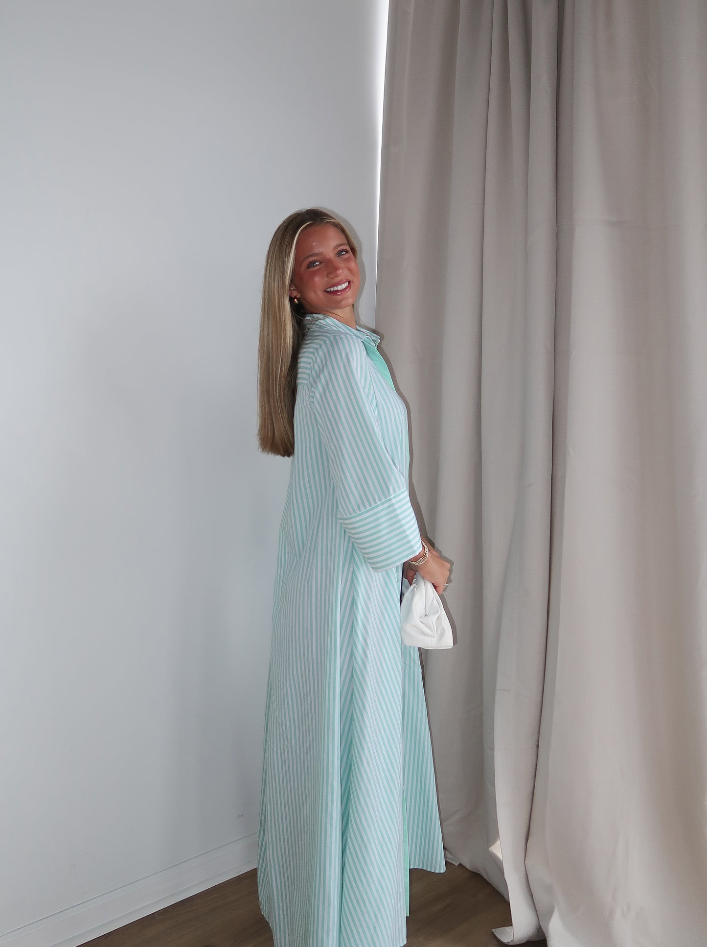 Saylor Striped Maxi Dress | Green
