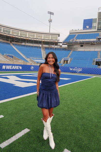 Crowd Favorite Navy Bubble Dress