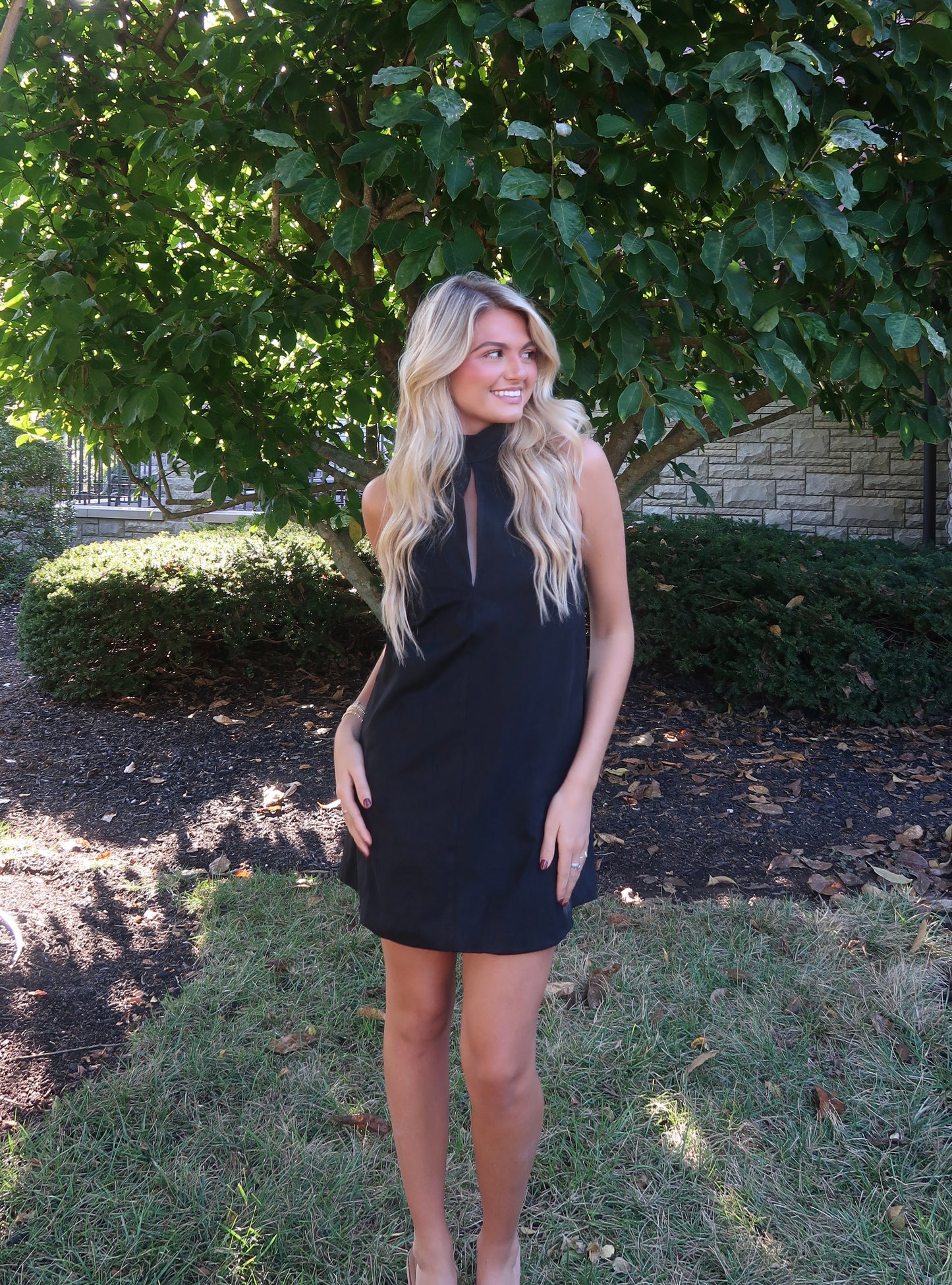 Rhodes Suede Mini Dress | Black