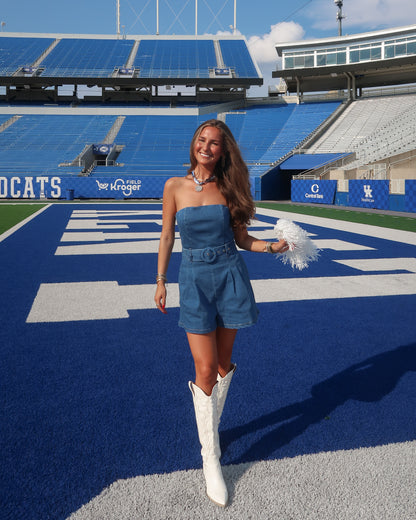 Halftime Denim Romper