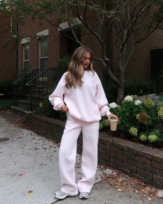 Haven Wide Leg Sweatpants | Baby Pink