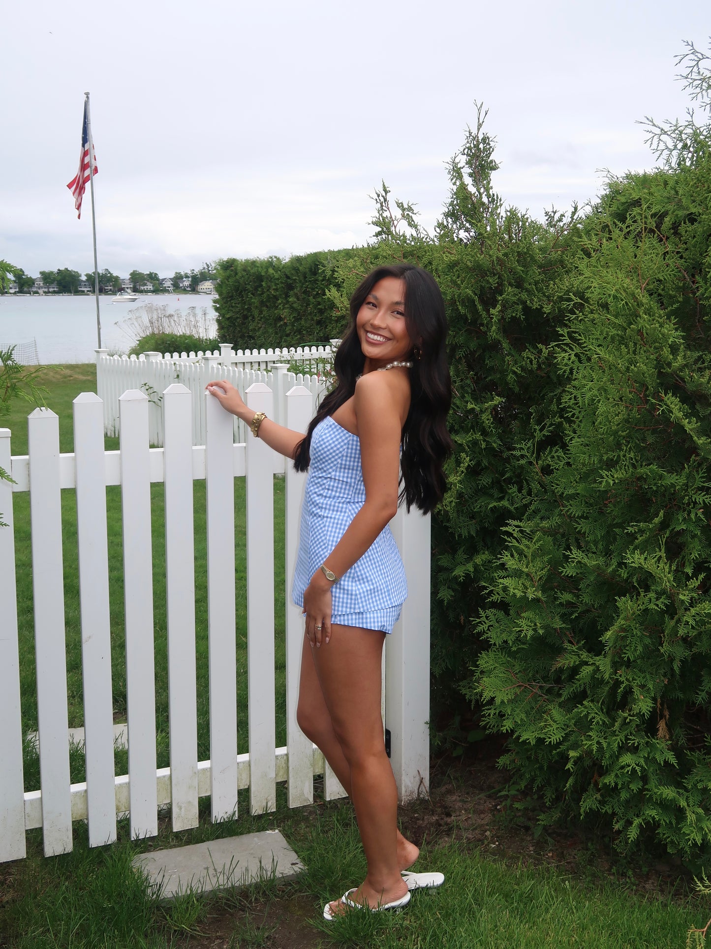 American Honey Gingham Set | Blue