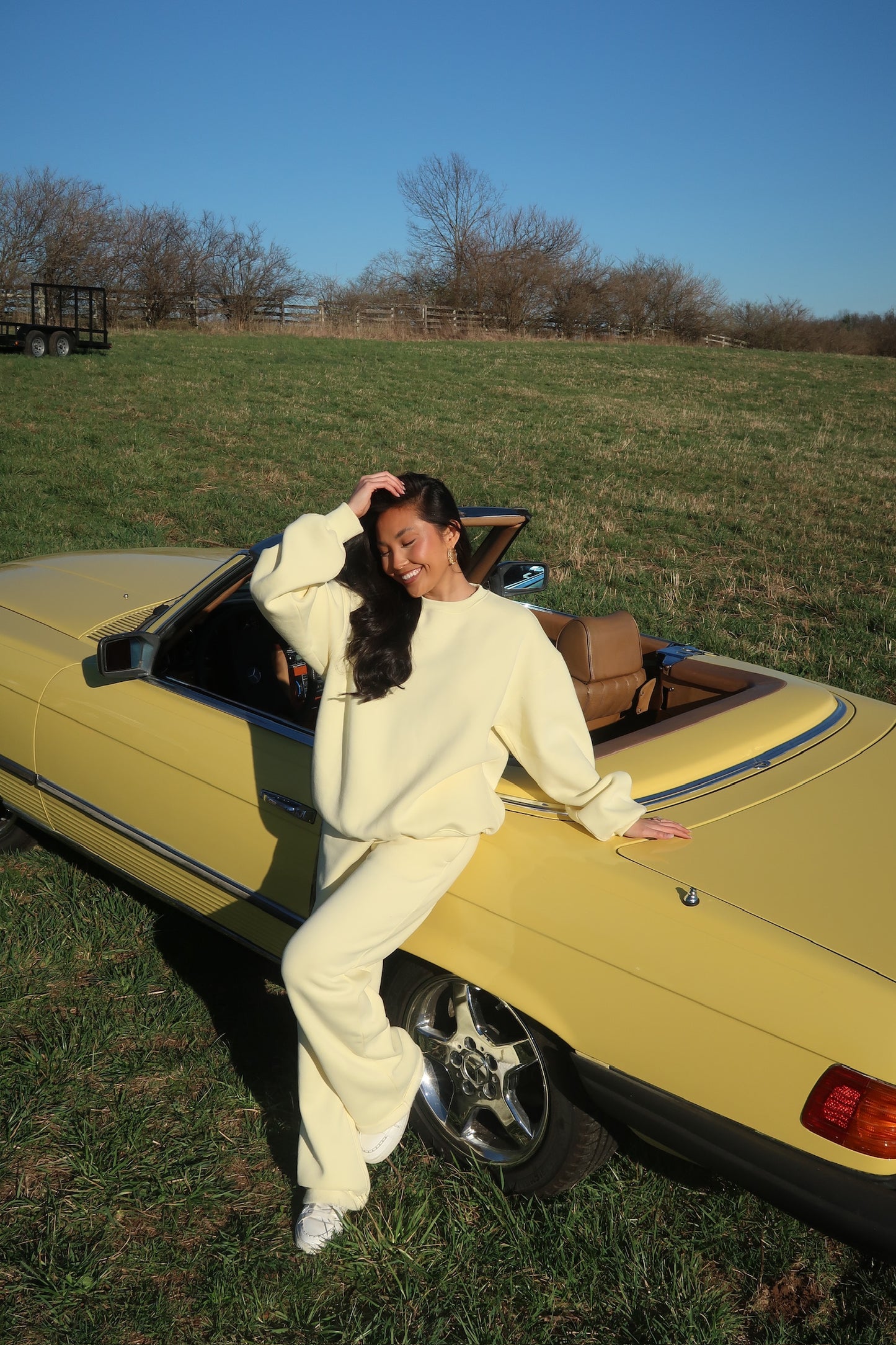 Haven Wide Leg Sweatshirt | Butter Yellow