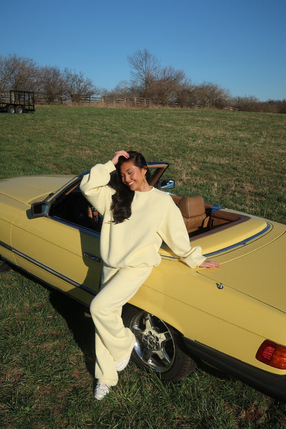 Haven Wide Leg Sweatshirt | Butter Yellow