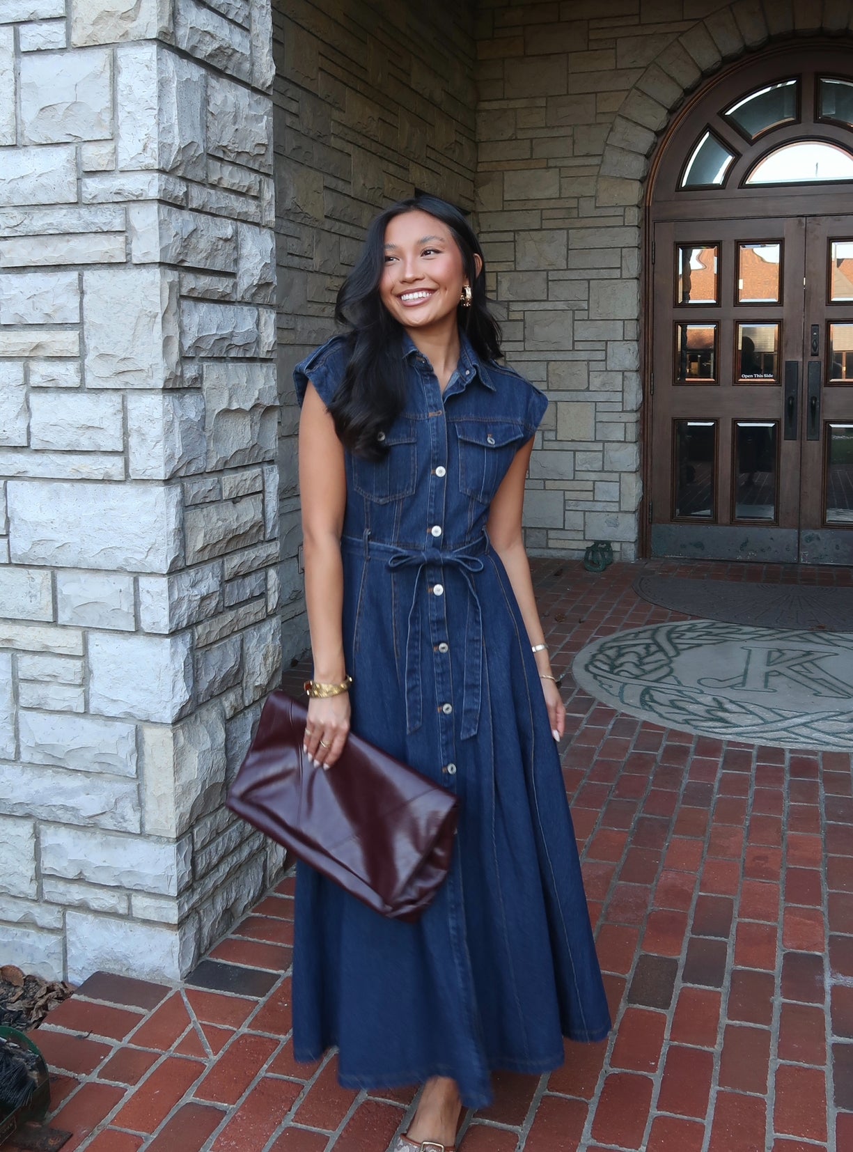 Charley Denim Midi Dress