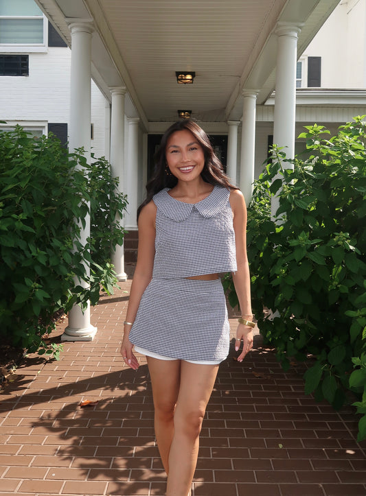 Frenchie Gingham Set | Black