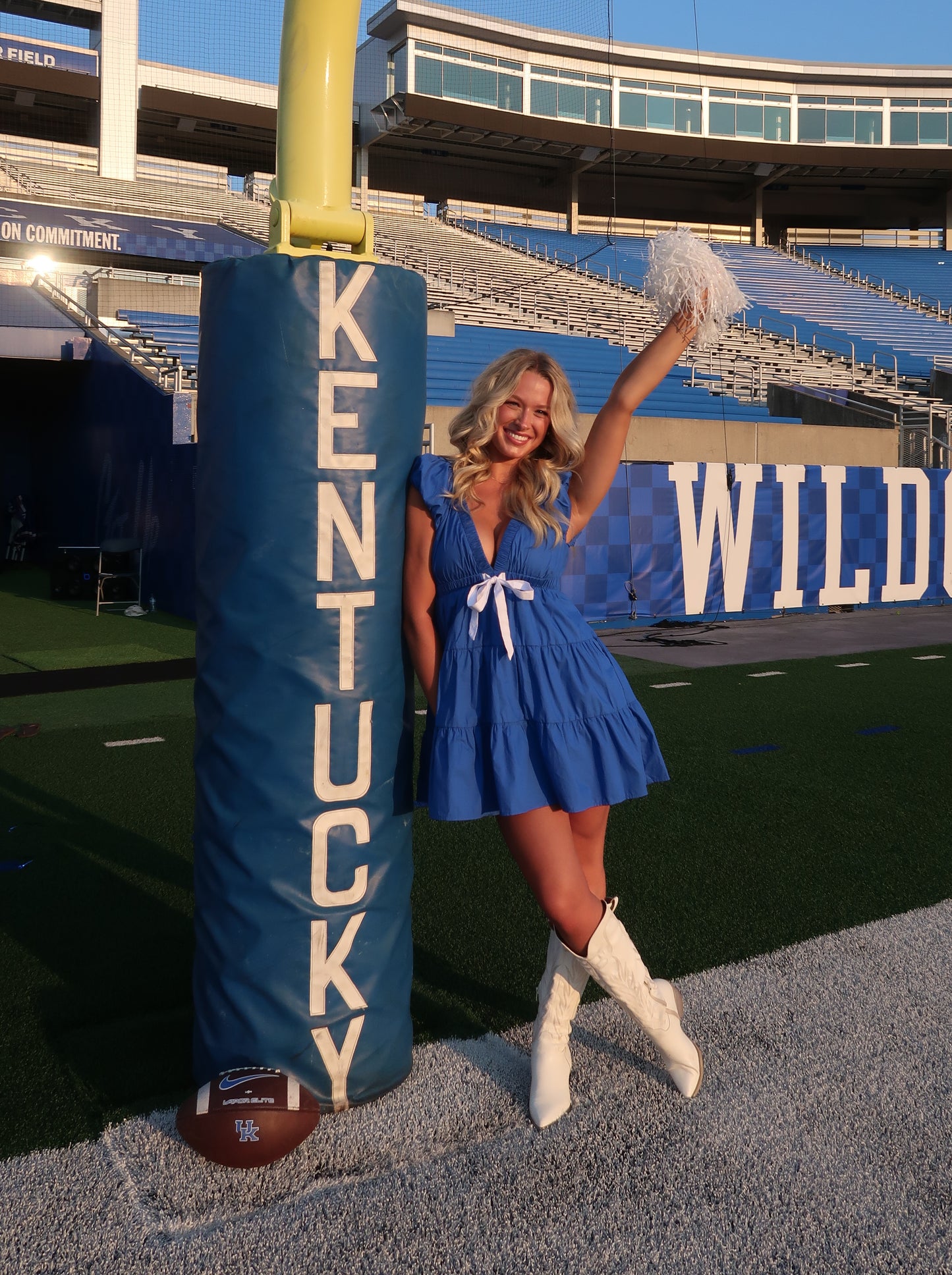 First Down Kentucky Bow Dress | Blue
